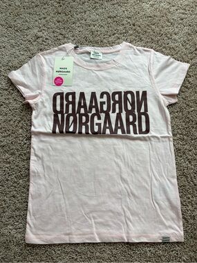 Mads Norgaard Light Pink Tee with Brown Logo